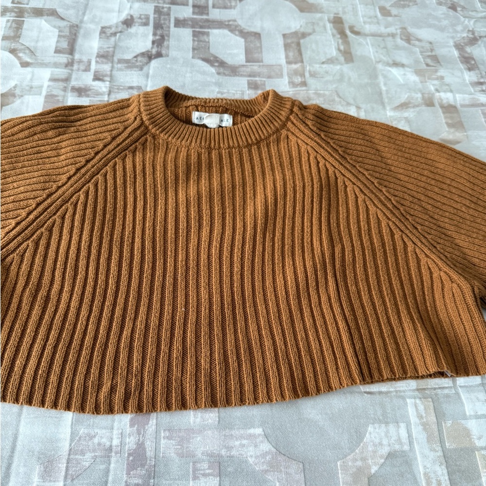 Aeropostale brown cropped sweater
